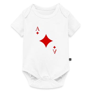 Jeu de cartes Card Check Ace Gambling Gift - Body à manches courtes Premium Bébé - blanc - Devant