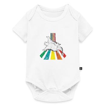 Rainbow flying squiggles distressed look - Baby Premium short-sleeve bodysuit - white - Front