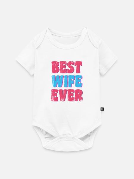 Beste Ehefrau der Welt - Baby Premium Kurzarmbody - Weiß