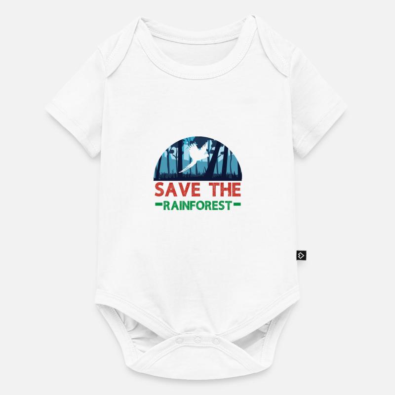 Sauvez la forêt tropicale planète tropique planète - Body à manches courtes Premium Bébé - blanc