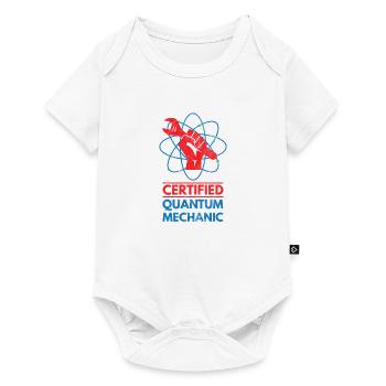 Zertifizierter Quantum Mechaniker Geschenk Lustig - Baby Premium Kurzarmbody - Weiß - Vorne