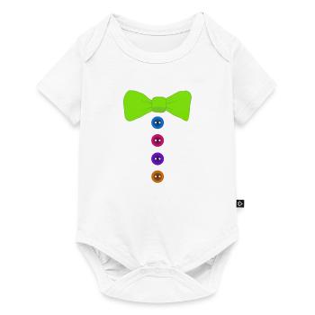 Fly with buttons - Baby Premium short-sleeve bodysuit - white - Front