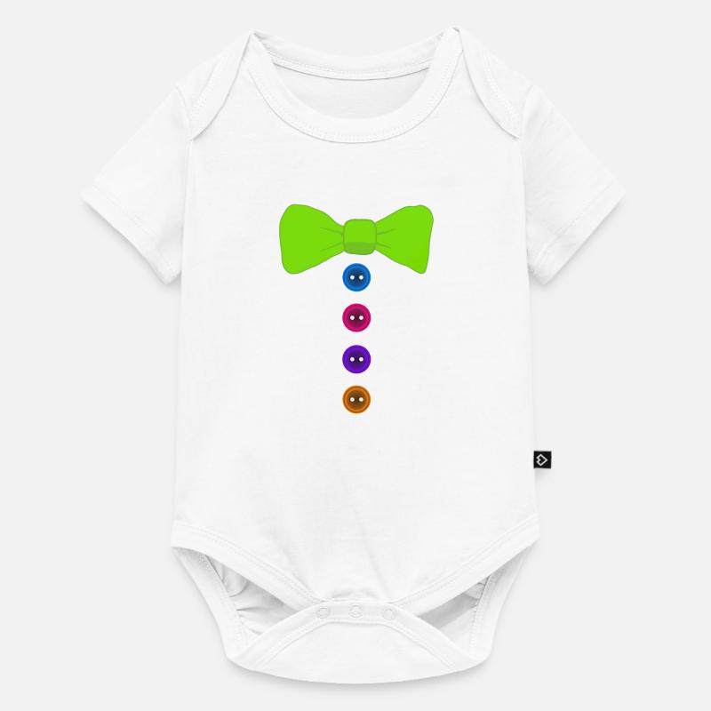 Fly with buttons - Baby Premium short-sleeve bodysuit - white