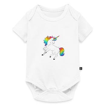 Einhorn - Baby Premium Kurzarmbody - Weiß - Vorne