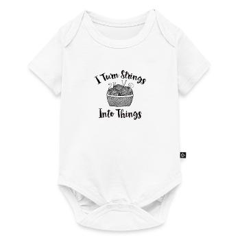 Drôle de t-shirt cadeau de Things En laine - Body à manches courtes Premium Bébé - blanc - Devant