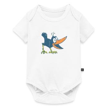 Funny birds raven - Baby Premium short-sleeve bodysuit - white - Front