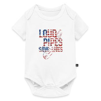 Motorcyclist Biker Motorcycle Chopper Gift - Baby Premium short-sleeve bodysuit - white - Front