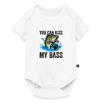 Fishing, Bass Fisherman, funny Design - Baby Premium short-sleeve bodysuit - white - Front