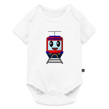 Train - Baby Premium Kurzarmbody - Weiß - Vorne