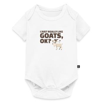 J'aime vraiment les chèvres, d'accord? - Body à manches courtes Premium Bébé - blanc - Devant