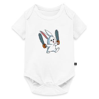 Cadeau de lapin de la tronçonneuse Spirit Animal - Body à manches courtes Premium Bébé - blanc - Devant