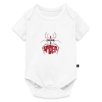 Je pense que j'ai araignée - Anglais - Body à manches courtes Premium Bébé - blanc - Devant