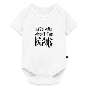 Birder, Birdwatcher, Gift print Birdwatching Theme - Baby Premium short-sleeve bodysuit - white - Front