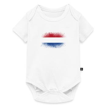 Holland grunge flag Netherlands funny gift - Baby Premium short-sleeve bodysuit - white - Front