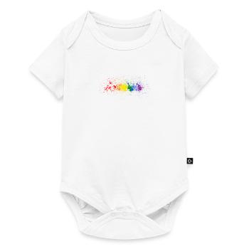 Regenbogen LGBT Pride T-Shirt - Baby Premium Kurzarmbody - Weiß - Vorne
