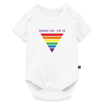 Klingt schwul, in dem ich bin - Baby Premium Kurzarmbody - Weiß - Vorne