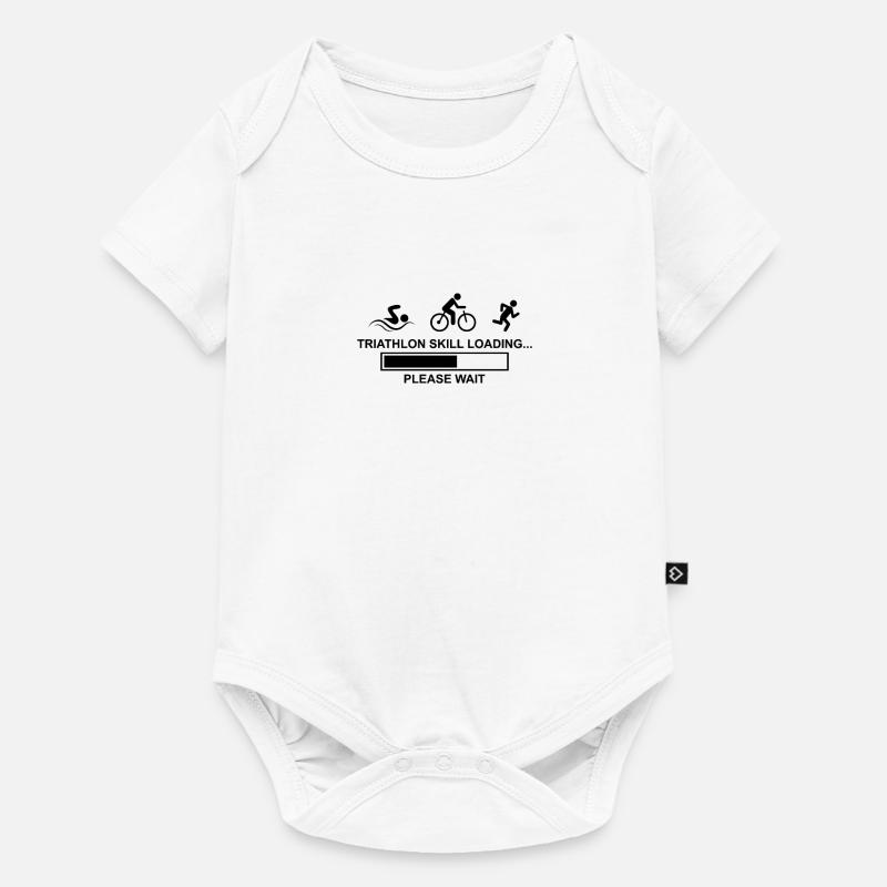 Triathlon skill loading... please wait - Baby Premium Kurzarmbody - Weiß