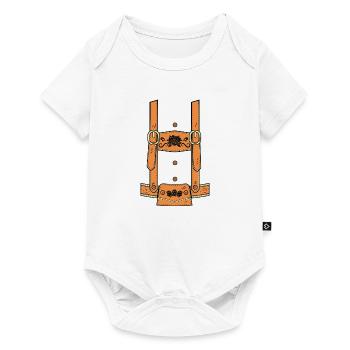 Bavaria Lederhosen Party Costume Suit - Baby Premium short-sleeve bodysuit - white - Front