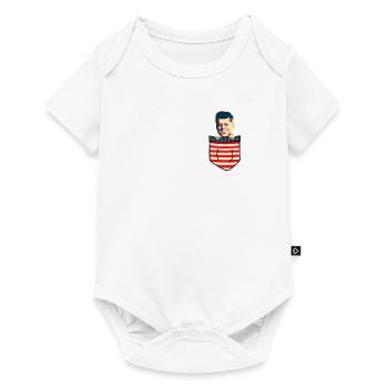 John F Kennedy Chest Pocket - Baby Premium short-sleeve bodysuit - white - Front