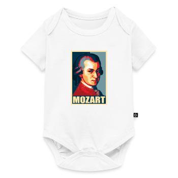 Mozart Propagande Pop Art - Body à manches courtes Premium Bébé - blanc - Devant