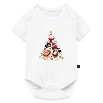 Christmas tree cat Christmas gifts cats - Baby Premium short-sleeve bodysuit - white - Front
