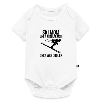 Ski Mom pour le ski féminin - Body à manches courtes Premium Bébé - blanc - Devant