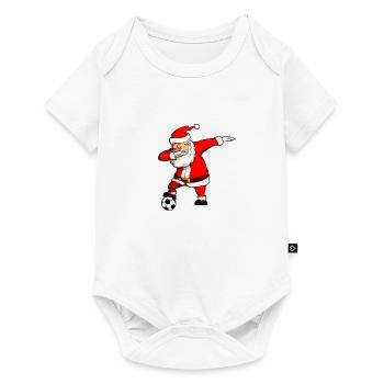 Tamponner football père noël football père noël - Body à manches courtes Premium Bébé - blanc - Devant