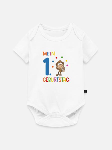 Mein erster Geburtstag - Baby Premium Kurzarmbody - Weiß