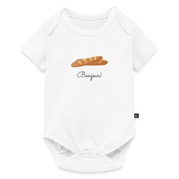 Bonjour Baguette French - Baby Premium short-sleeve bodysuit - white - Front