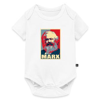 Karl Marx propagande Pop Art - Body à manches courtes Premium Bébé - blanc - Devant