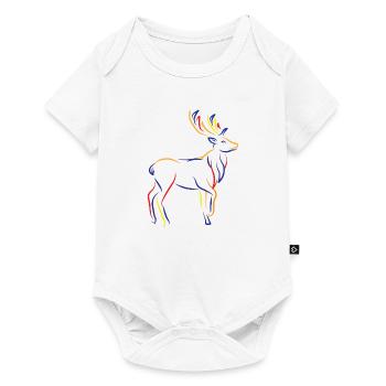 Deer deer silhuette - Baby Premium short-sleeve bodysuit - white - Front