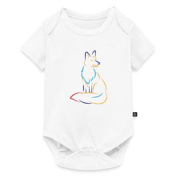 Renard renard forêt animaux silhouette - Body à manches courtes Premium Bébé - blanc - Devant