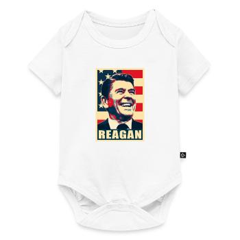 Ronald Reagan propagande Pop Art - Body à manches courtes Premium Bébé - blanc - Devant