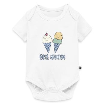 Glace à la gaufre - Body à manches courtes Premium Bébé - blanc - Devant