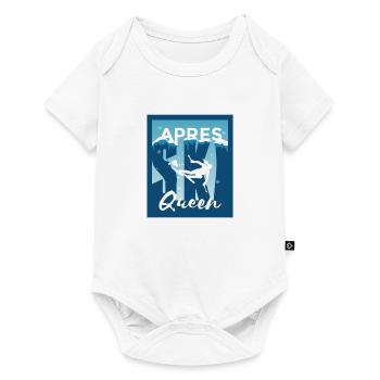 Apres ski queen skieur Apres Ski Party Shirt - Body à manches courtes Premium Bébé - blanc - Devant