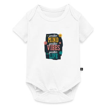 Positive attitude positive vibrations - Baby Premium short-sleeve bodysuit - white - Front