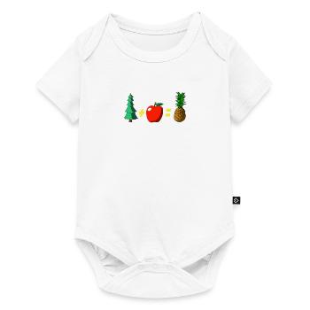 Ananas Pomme de pin Mathématiques énigme - Body à manches courtes Premium Bébé - blanc - Devant