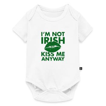 Funny St Patricks Day - I'm Not Irish Kiss Me - Body à manches courtes Premium Bébé - blanc - Devant