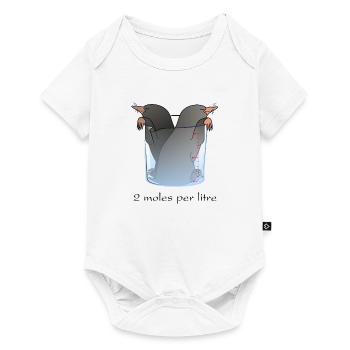 Chimiste chimiste 2 moles par litre - Body à manches courtes Premium Bébé - blanc - Devant