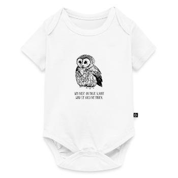 Eule Magie Spruch Hedwig Zauberei - Baby Premium Kurzarmbody - Weiß - Vorne