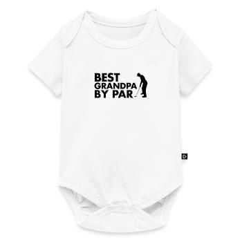 Golfgeschenk Bester Opa von Par Golfer - Baby Premium Kurzarmbody - Weiß - Vorne