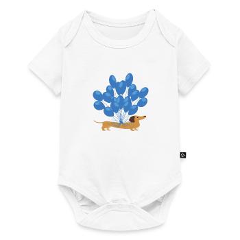 Dachshund with balloons - Dachshund shirt gift idea - Baby Premium short-sleeve bodysuit - white - Front