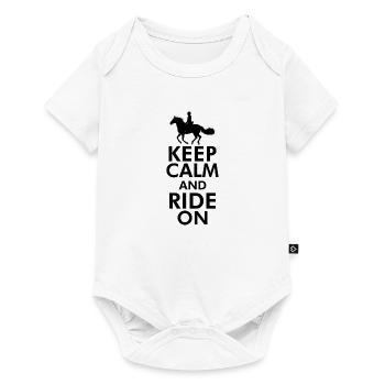 Équitation citation cheval amour cadeau - Body à manches courtes Premium Bébé - blanc - Devant