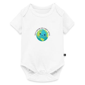Keep Fighting For Climate Justice - Body à manches courtes Premium Bébé - blanc - Devant