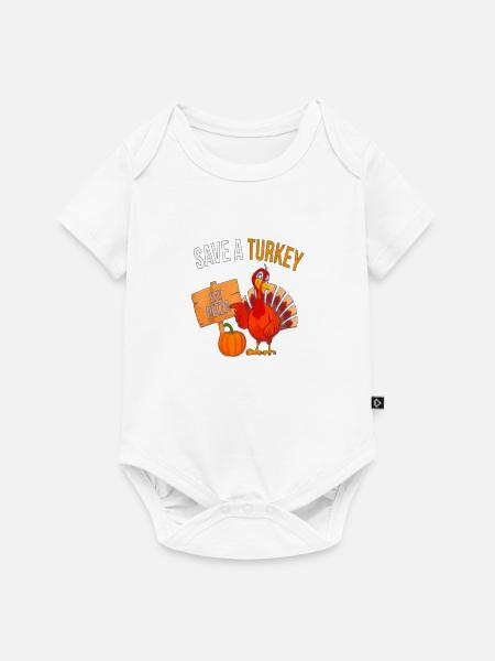 Thanksgiving-Truthahn - Baby Premium Kurzarmbody - Weiß