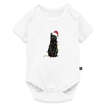 Christmas Black Cat - Baby Premium short-sleeve bodysuit - white - Front