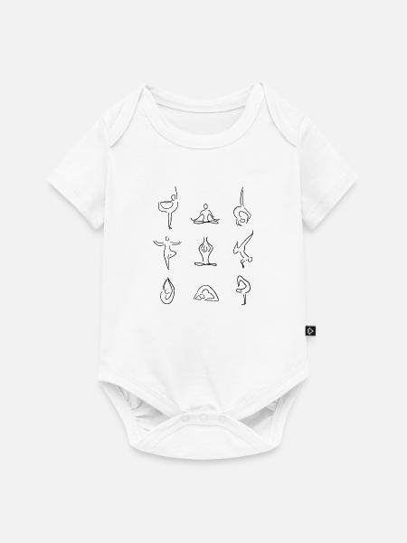 Yoga - Baby Premium Kurzarmbody - Weiß