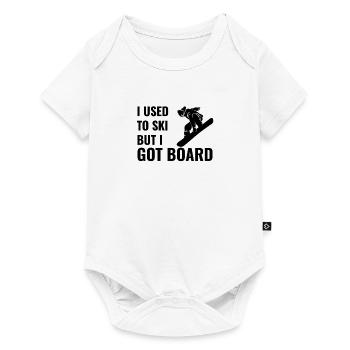 Snowboard Pun - J'avais l'habitude de skier, mais j'ai BOARD - Body à manches courtes Premium Bébé - blanc - Devant