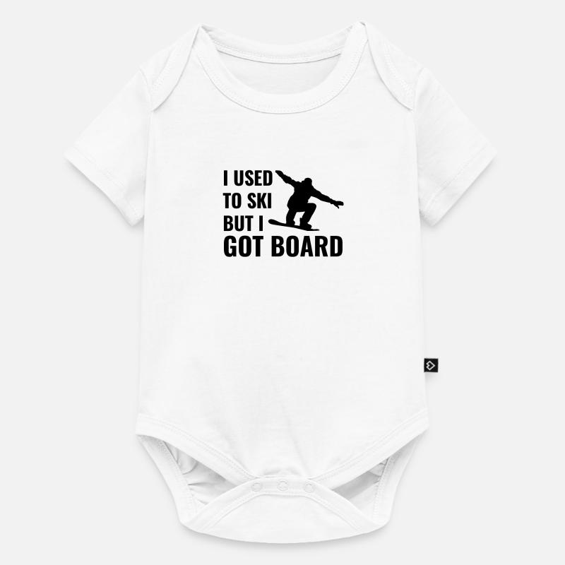 Cadeau drôle pour un snowboardeur - Body à manches courtes Premium Bébé - blanc