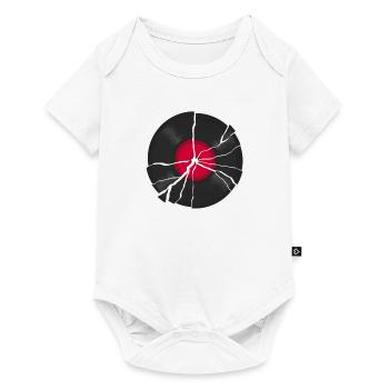 Cracked LP Vinyl Record - Baby Premium short-sleeve bodysuit - white - Front